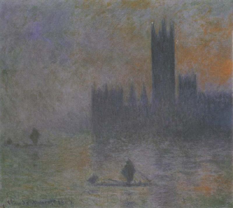 Claude Monet Houses of Parliament,Fog Effect France oil painting art